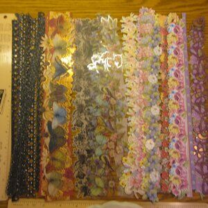 45 pc K&Co. 12" Cardstock Floral Borders Cards Scrapbooking